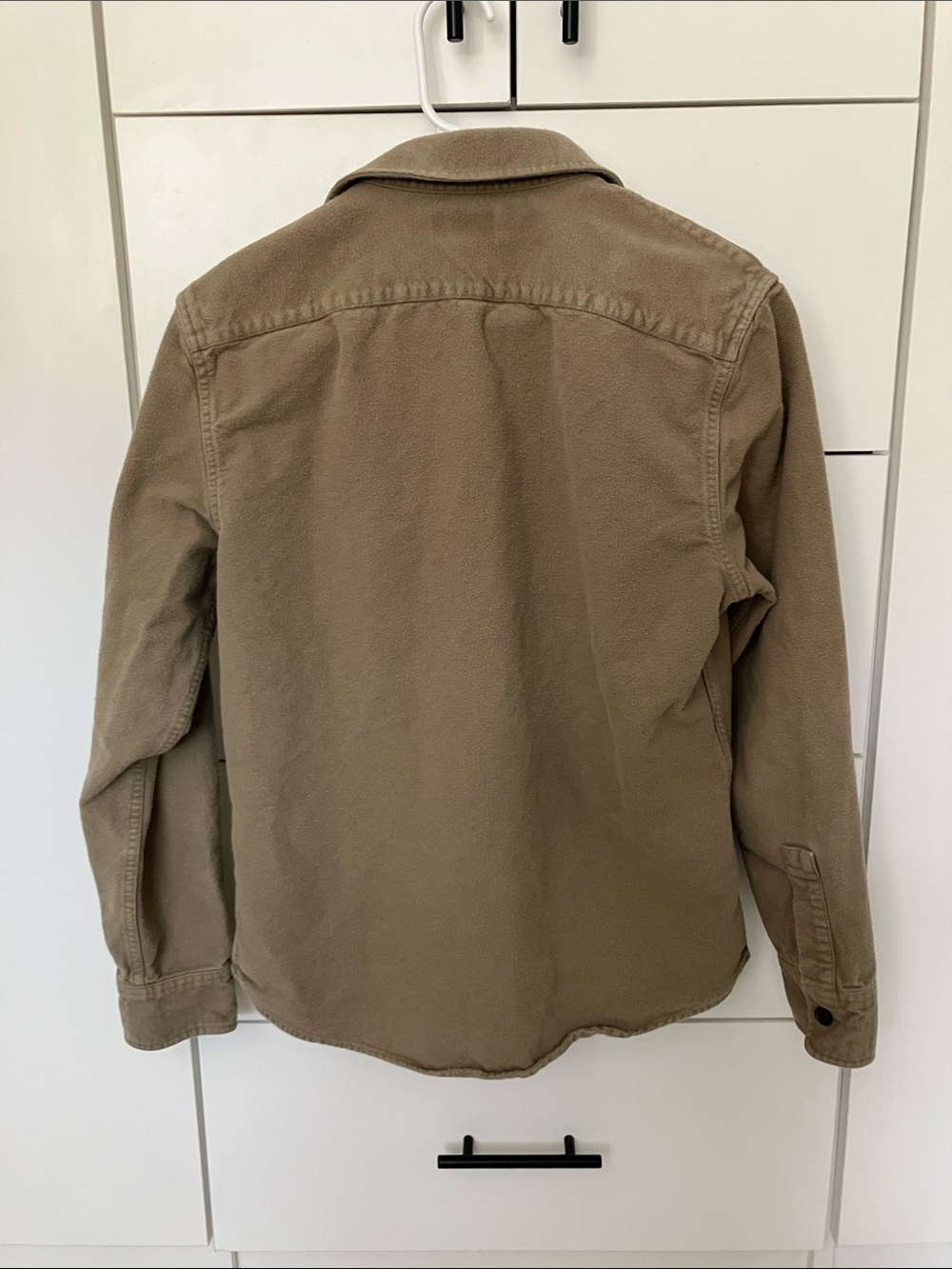 LL Bean Men's Olive Green Chamois Cloth Shirt - Picture 3 of 4